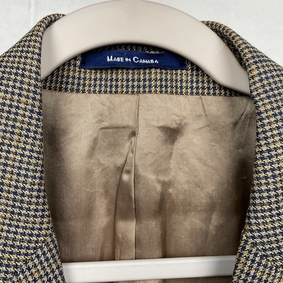 Vintage Chaps Ralph Lauren Men's Silk/Wool Blend‎ Suit Jacket Size 44L Brown Tan - Picture 2 of 9